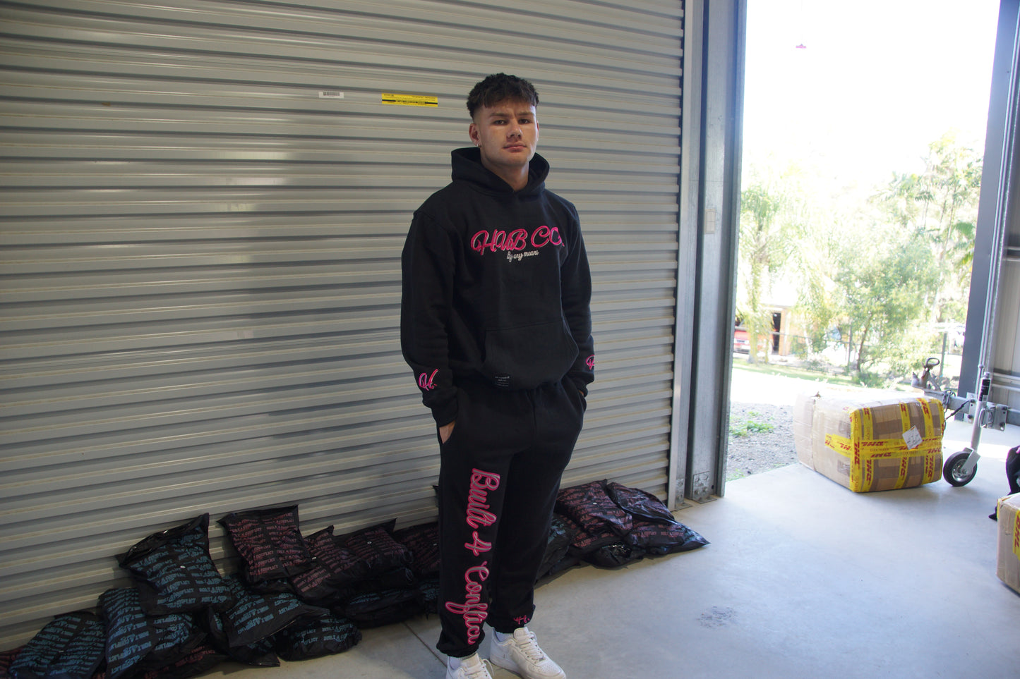 Pink/Black Trackies