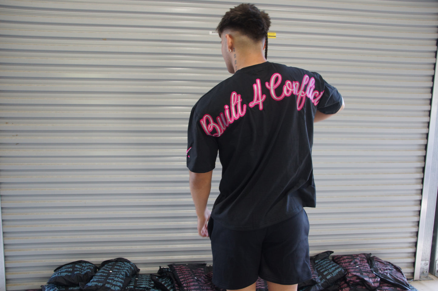 Pink/Black Oversized Tee