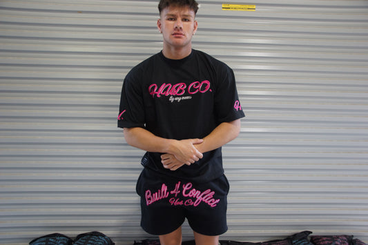 Pink/Black Oversized Tee
